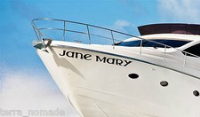 Boat Name X 2 - Vinyl Stickers Names Custom Decals Waterproof Graphics Nautical