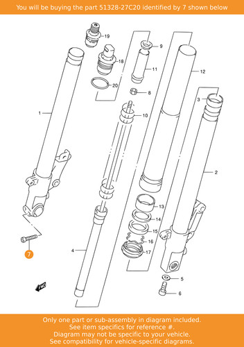 Suzuki bolt 51328 - bolt,, 51328-27c20