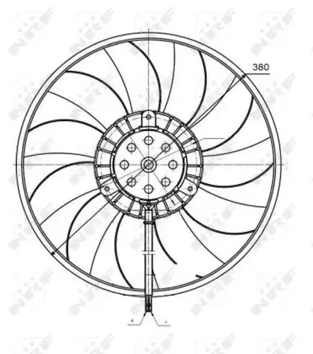 Radiator fan single - fan,