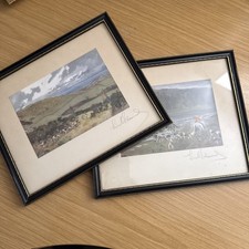 A pair of framed antique