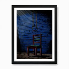 Hanging Chair Art Print Framed
