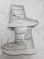 Girls Silver Snow Winter Boots