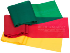 THERABAND Resistance Bands Set-3 Bands-Red-Yellow-Green 1.5m Each - Next Day Del