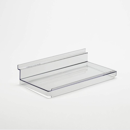 Flat slatwall shelf with lip - slatwall,