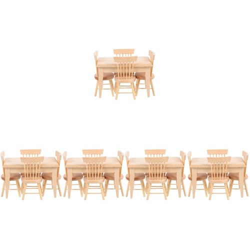 Sets wood mini table house - sets,