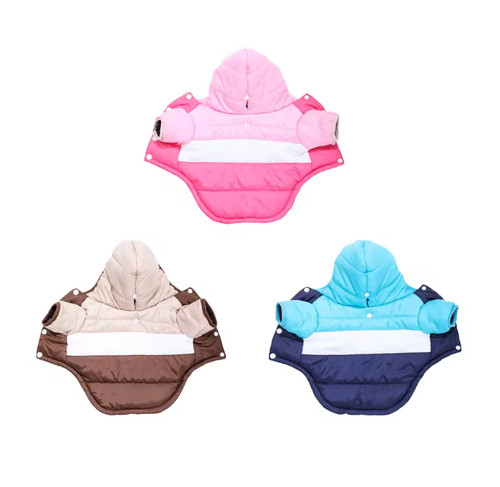 Warm puppy jacket hooded dog - jacket,