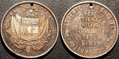 Peru silver medal - medal, national