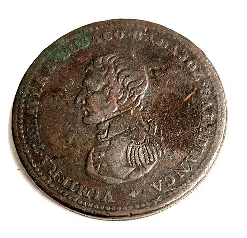 One penny token wellington - token;,