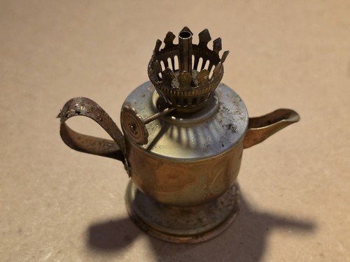 Vintage miniature brass oil - miniature,