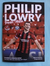 2025/26 Crusaders v Limavady Utd - Philip Lowry Testimonial - 10th July