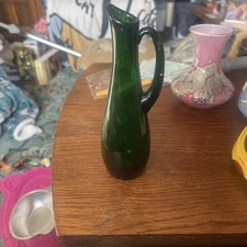 Vintage Emerald Glass Jug