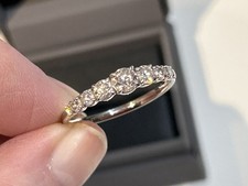 QVC Platinum Graduated 9 Stone