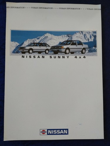 1987 nissan sunny - nissan, brochure