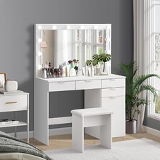 White dressing table with - white,