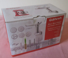 GDRTWWH GD100 FOOD MIXER GRINDER ATTACHMENT- SAUSAGE STUFFER, 5 GRINDING PLATES