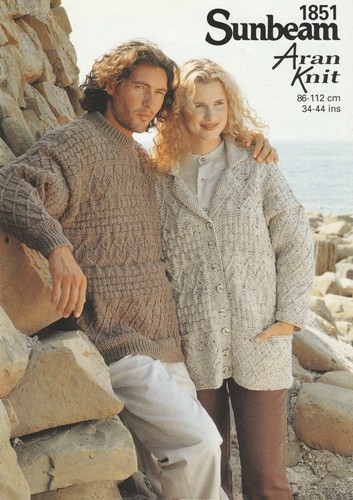 His and hers aran sweater - hers,