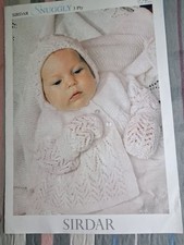 KNITTING / CROCHET  PATTERN---BABY'S LAYETTE X 5   ITEMS