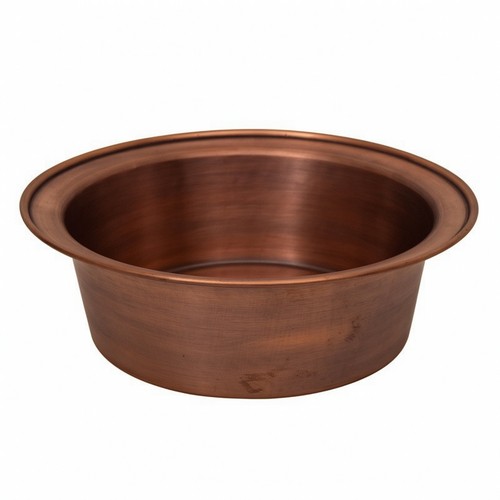Copper basin with rolled rim - copper,