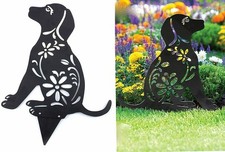 Black Floral Dog Ornament