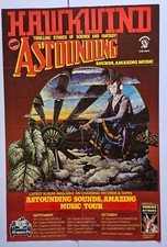 HAWKWIND - Astounding Sounds, Amazing Music - RARE 1976 Charisma PROMO LP POSTER