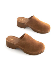 BNWT Next Women's Leather Tan Brown Mules  Clog Mules. Size 6