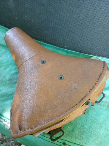 Vintage bike seat restoration - vintage, seat,