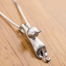 925 Sterling Silver Lovely Cat Necklace Stud Earrings Women jewellery Gift