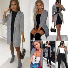 Womens Ladies Checkered Check