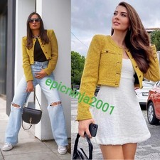 ZARA MUSTARD & BLACK TEXTURED