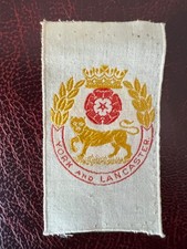 Anstie WW1 Silk - REGIMENTAL BADGES - # York and Lancaster  -  ( Scarce)