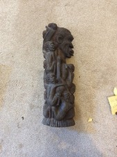 Large Ebony Carved 'tree Of Life' African Vintage Carving