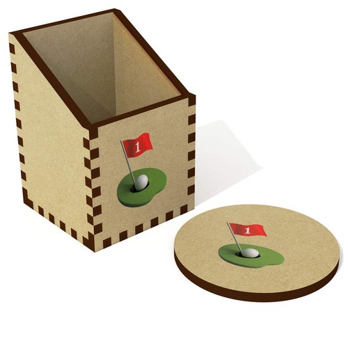 Golf green putt desk tidy - 'golf,