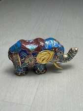 VINTAGE CHINESE  CLOISONNÉ ENAMEL MINIATURE ELEPHANT