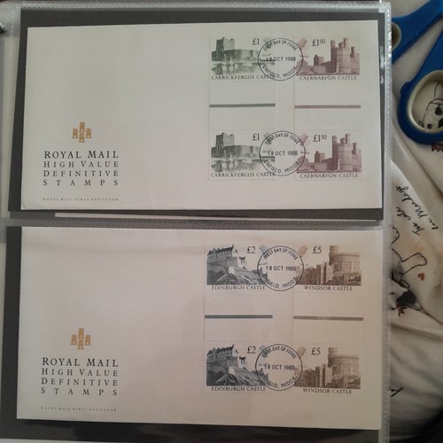1988 fdc high value castles - fdc,