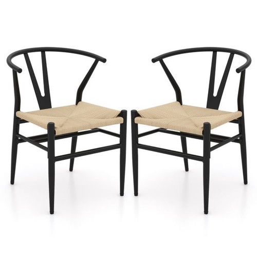 Wishbone dining chair set 2 - wishbone,