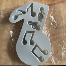Musical Notes Silicone Mould Resin Mould Chocolate Icing Cake Decor Baking Tool