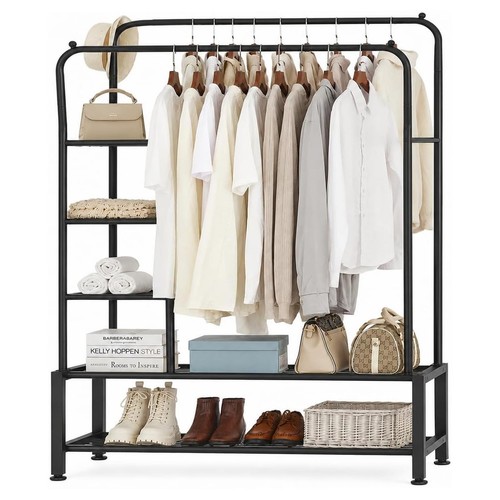 Clothes rail with double - rail,