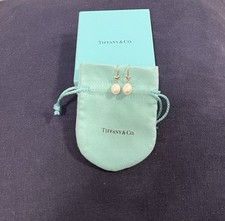 Tiffany Paloma Picasso Olive Branch Pearl Drop Earrings in Sterling Silver