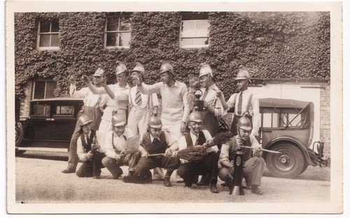 Rppc postcard mock - mock, fire