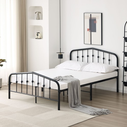 Metal bed frame - with, headboard