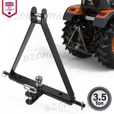 3 POINT LINKAGE TOW HITCH - Compact Tractor Mounted Towing Triangle Pin 3.5 Ton