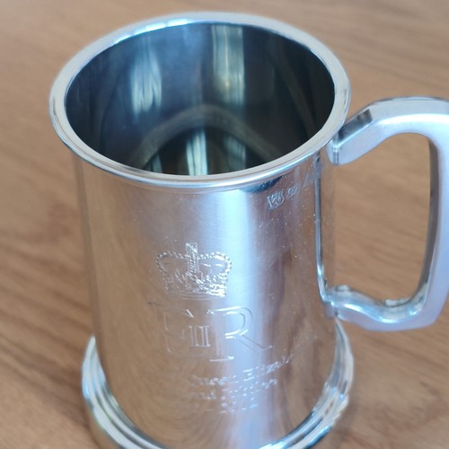 Pewter beer tankard with - pewter,