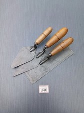3x Vintage Trowels Old Masonry Tools ? M346 S