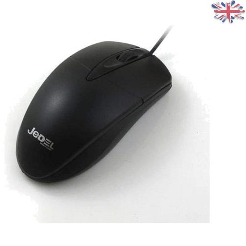 Stylish black optical mouse - black,