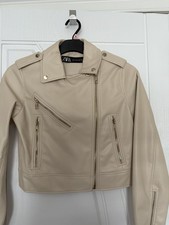 Zara short cream leather - zara,
