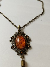 Vintage Glass Pendant Necklace