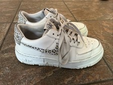 White Nike Air Force 1 Low Pixel Leopard Print Uk Size 5.5