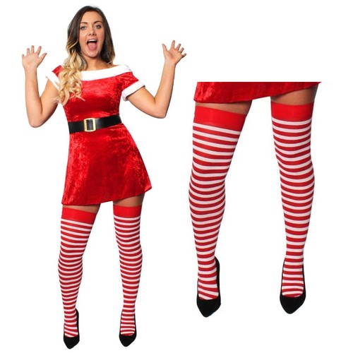 Ladies santa dress and tights - ladies,