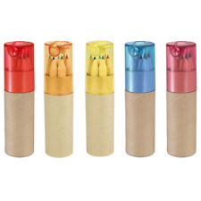 10 x Pack 6 Colouring Pencils supplied in Tubes with pencil sharpener - party!