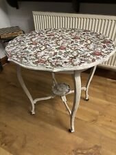 Upcycled vintage octagonal occasional table / lamp/ centre table V&A decoupage